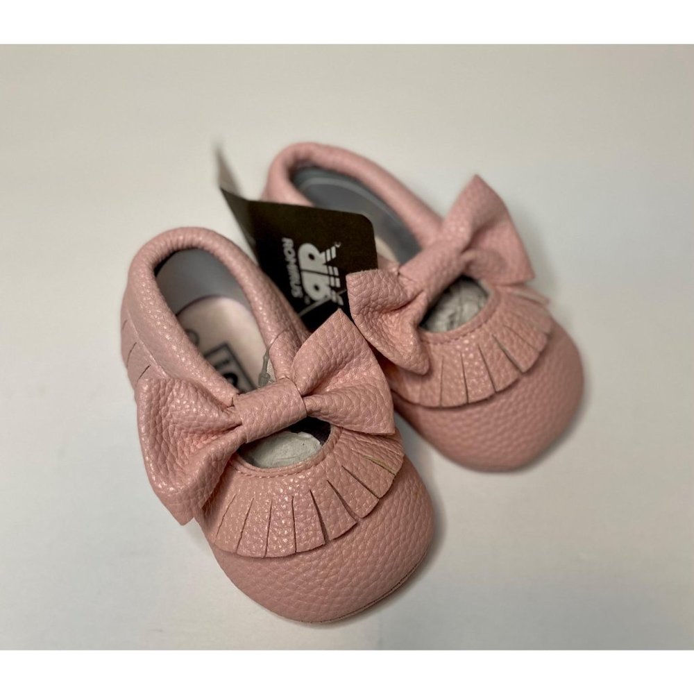 Romirus Pink Baby Girl Shoes Sz 6-12 mos. Soft Fri